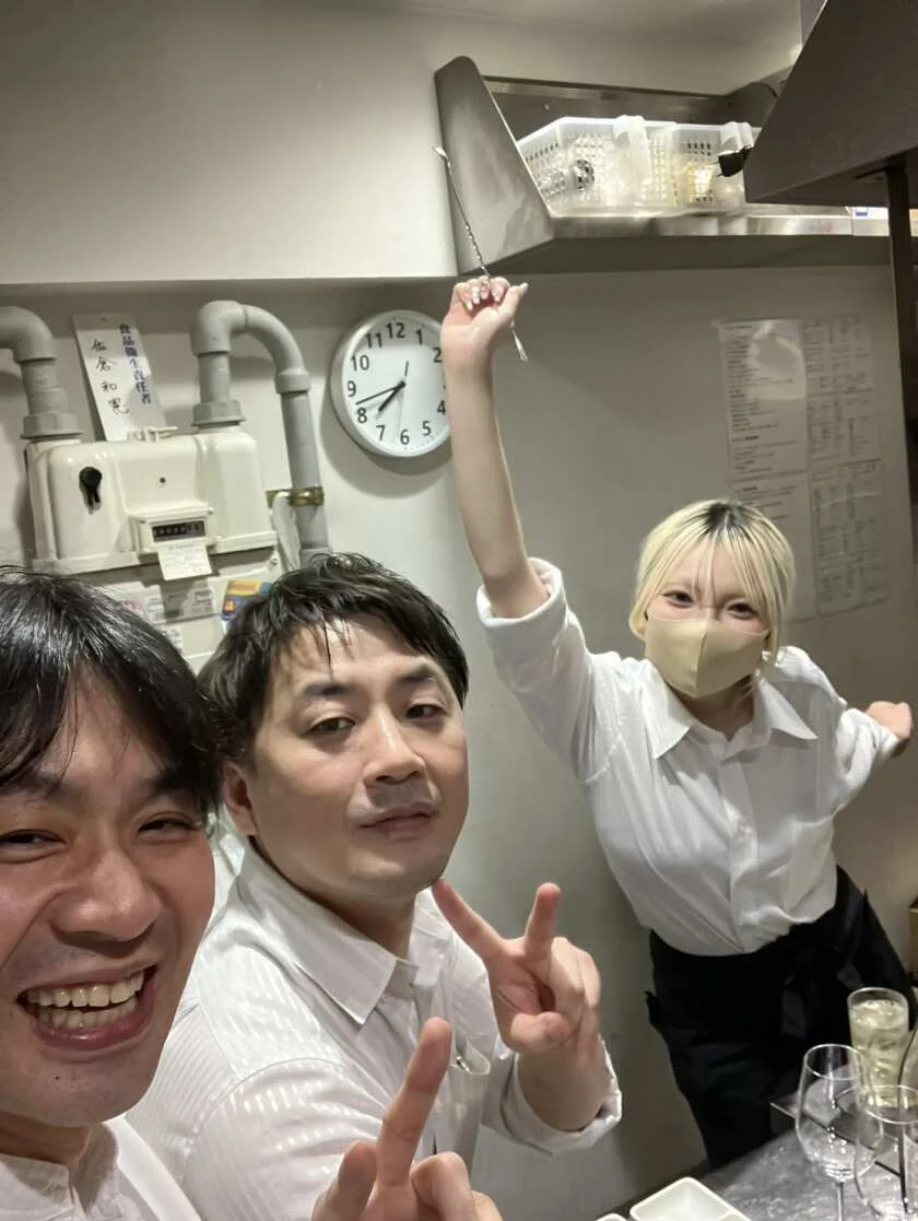 Staff smiling during a break