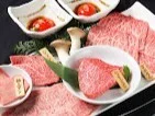 A beautifully arranged platter of Japanese Wagyu beef